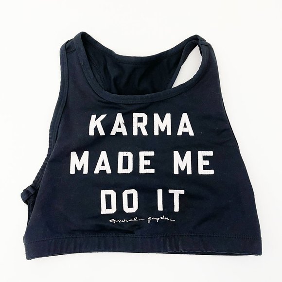Spiritual Gangster Karma Made Me Do It Crop Top Sports Bra - Picture 2 of 6